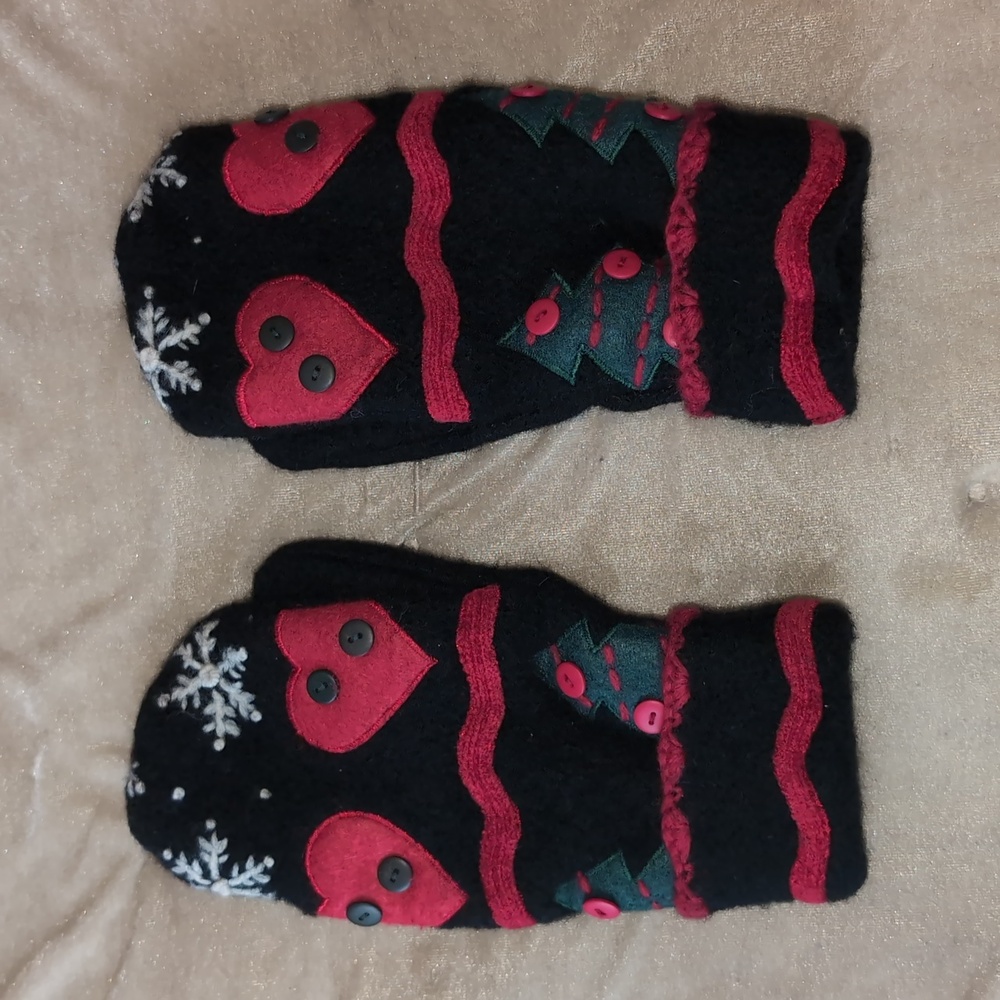 Handmade Wool Sweater Mittens